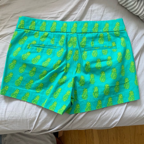 Yellow and green pineapple JCrew shorts size 00 - Picture 3 of 3